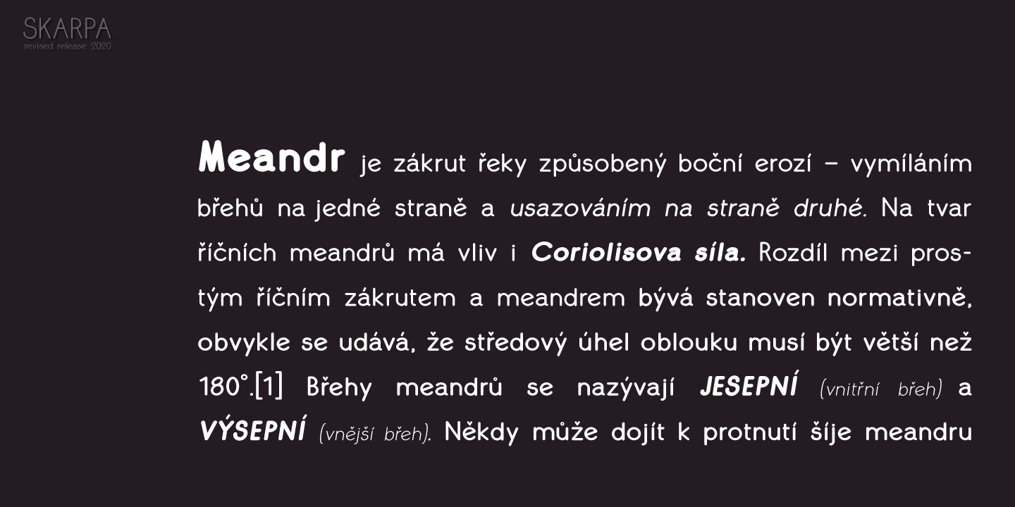 Example font Skarpa #12